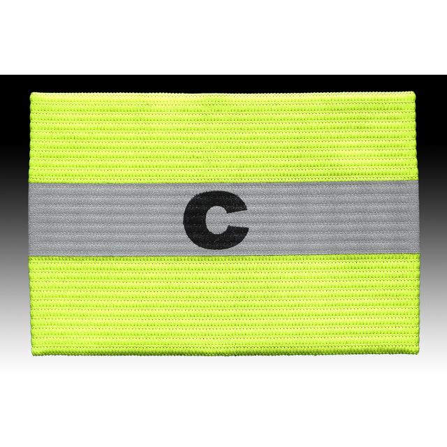 Kwikgoal Reflective Captain Arm Band Hi-Vis Yellow