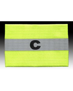 Kwikgoal Reflective Captain Arm Band Hi-Vis Yellow